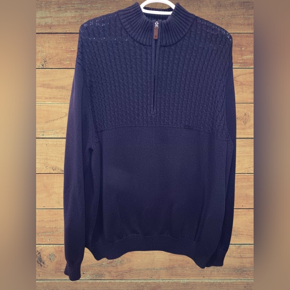 Izod Other - Izod Men's Dark Blue Zip Up Sweater
